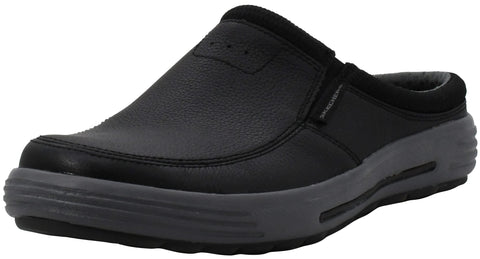 Skechers Men's Porter Vamen Slip-On Loafer, Black/Charcoal, 8 W US