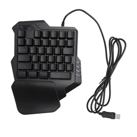 ciciglow One Handed Gaming Keyboard, 35 Keys USB Gaming Keypad Portable Backlight Ergonomic Gaming Controller for Windows 7 8 10 PC