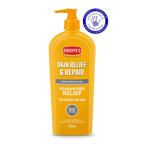 O'Keeffe's Skin Relief & Repair Pump, 325ml - Body Lotion for Extremely Dry, Itchy Skin | Unscented, Non-Greasy & Clinically Tested