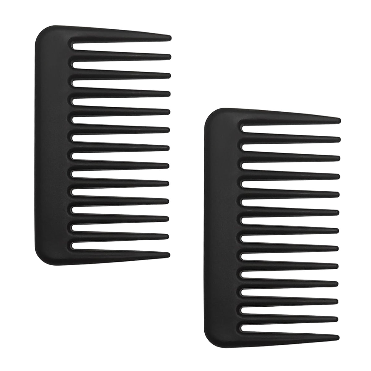 Mini Wide Tooth Comb,Small Travel Purse Hair Detangling Comb Beard Comb for Curly hairPortable Care Comb Shower Comb Travel Combs for Men Women - Best Styling Comb for Wet,Dry,Long Hair (Black+Black)