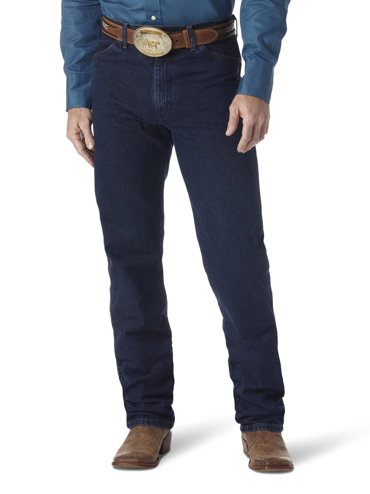 Wrangler Men's 13MWZ Cowboy Cut Original Fit Jean, Dark Stone, 40W x 34L