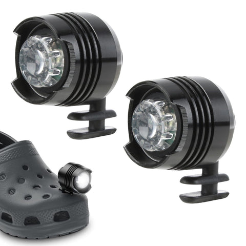 2 PCS Headlights for Crocs Charms Funny Shoe Pins Lights for Adults Kids with 3 Modes Unique Beach Bags Decoration for Jibbitz Accessories Glow in the Dark Birthday Christmas Party Favor Gift
