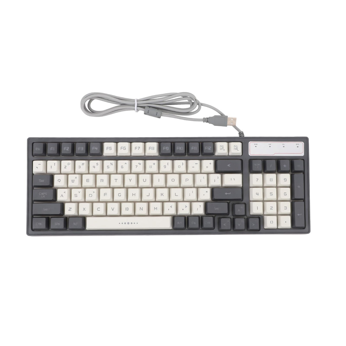 ciciglow Gaming Keyboard, RGB Backlight PC Wired Gaming Keyboard 96 Keys Adjustable Light Effects Responsive Ergonomic Keyboard
