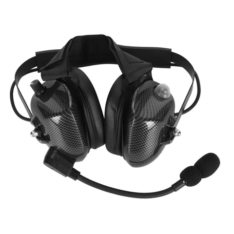 Aviation Headset, Noise Reduction Clear Sound Transmission Headphone, Noise Reduction Two Way Radio Headset for Racing Industry
