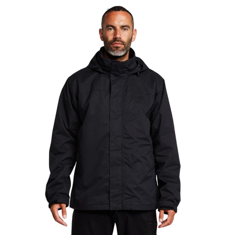 Peter Storm Mens Downpour 3 in 1 Waterproof Jacket with Rollaway Hood, Mens Hiking & Outdoor Recreation Clothing (XXL, Black)