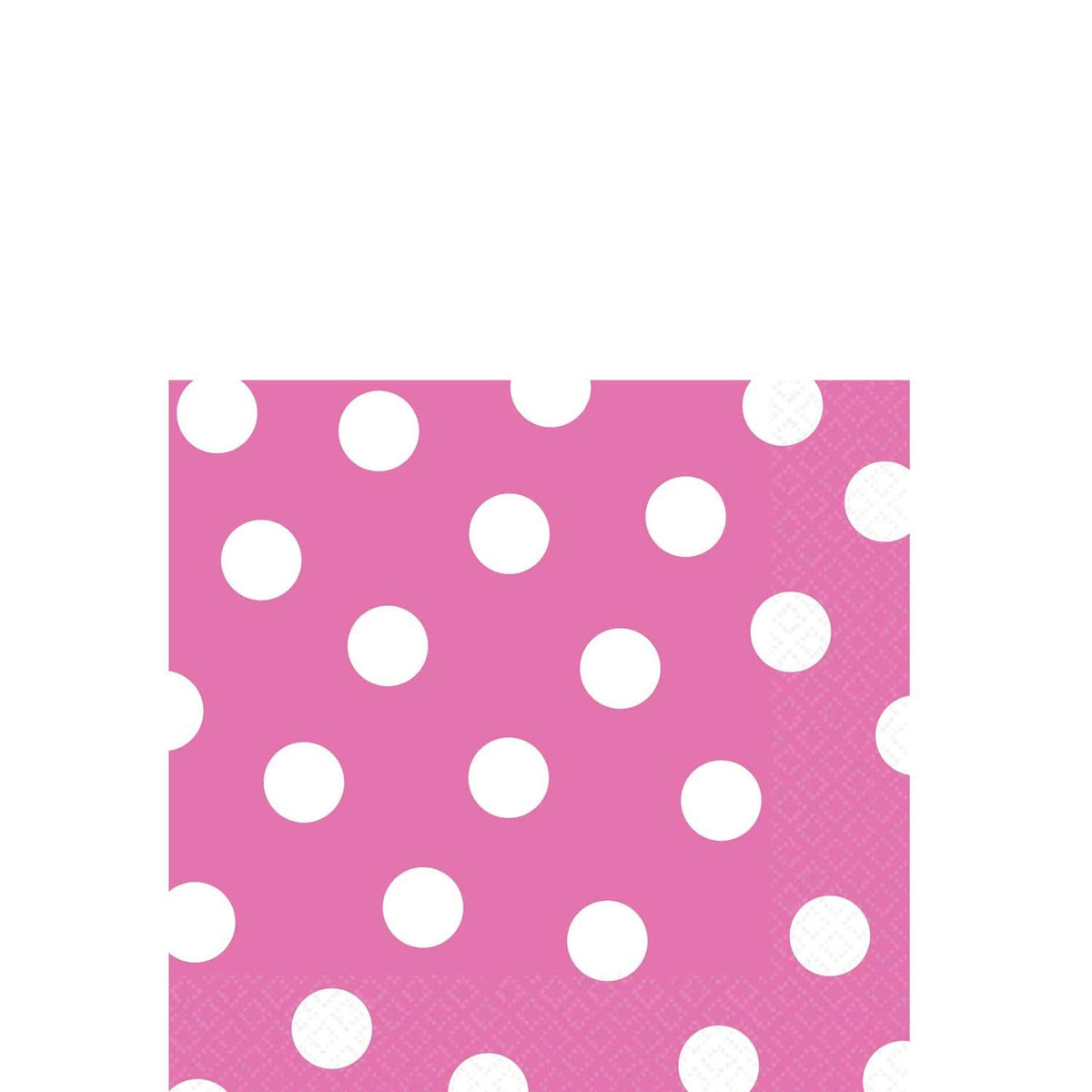 Amscan Disposable, Dots Beverage Napkins, Bright Pink Party Supplies, 5" x 5"