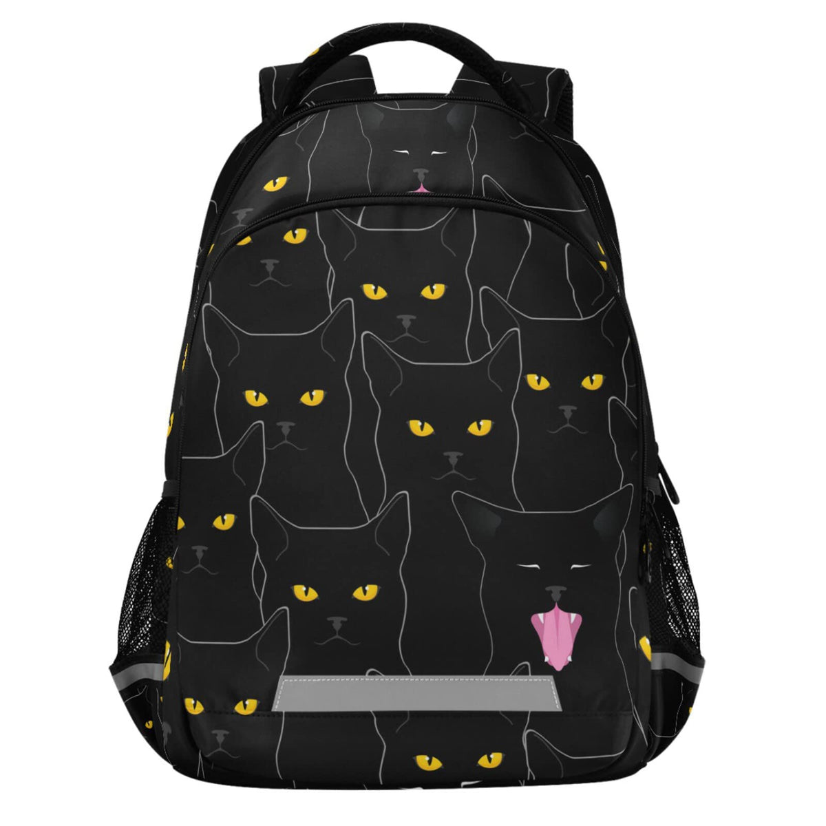 Cute Black Cats School Backpack for Teen Bookbag for Middle School/High School/Teenagers/College Boys Girls Portable Wide shoulder strap Backpack