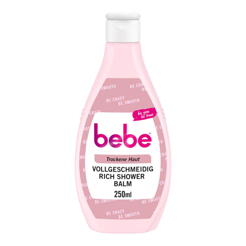 Bebe Rich Shower Balm with Shea Butter and Almond Oil for Dry Skin 6 x 250 ml( pack of 6)