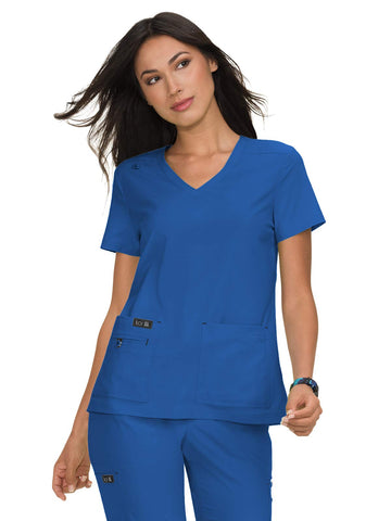 KOI Basics 373 Women's Becca Scrub Top (Royal, Medium)