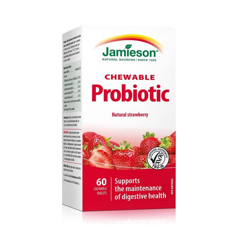Jamieson Probiotic Chewable Strawberry Flavour 60 Tablets