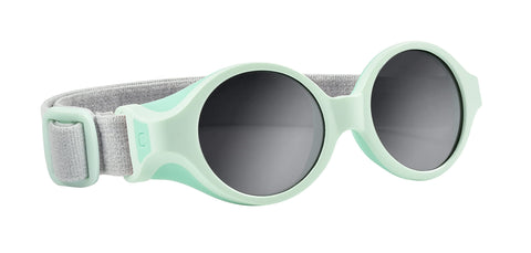 BEABA, Sunglasses for Babies 0-9 Months, 100% UV Protection - CAT 4, Side Protection, Optimal Comfort, Adjustable Elastic Headband, Water Green