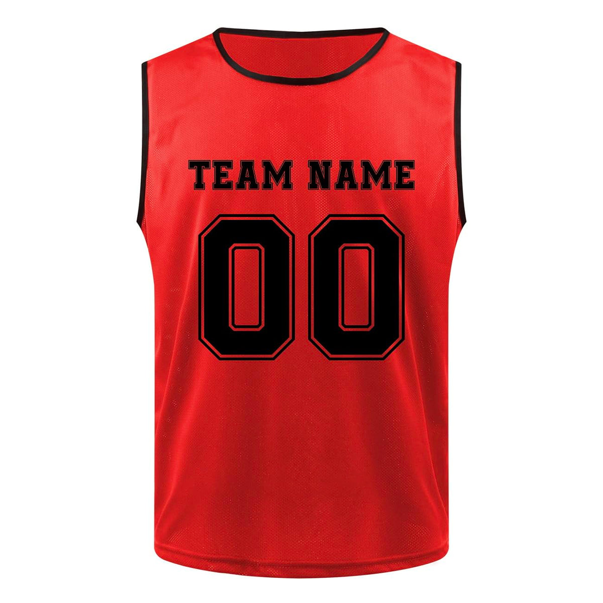 Custom Nylon Mesh Training Bibs Scrimmage Team Vests, Event Vest for Basketball, Soccer-Red-Adult