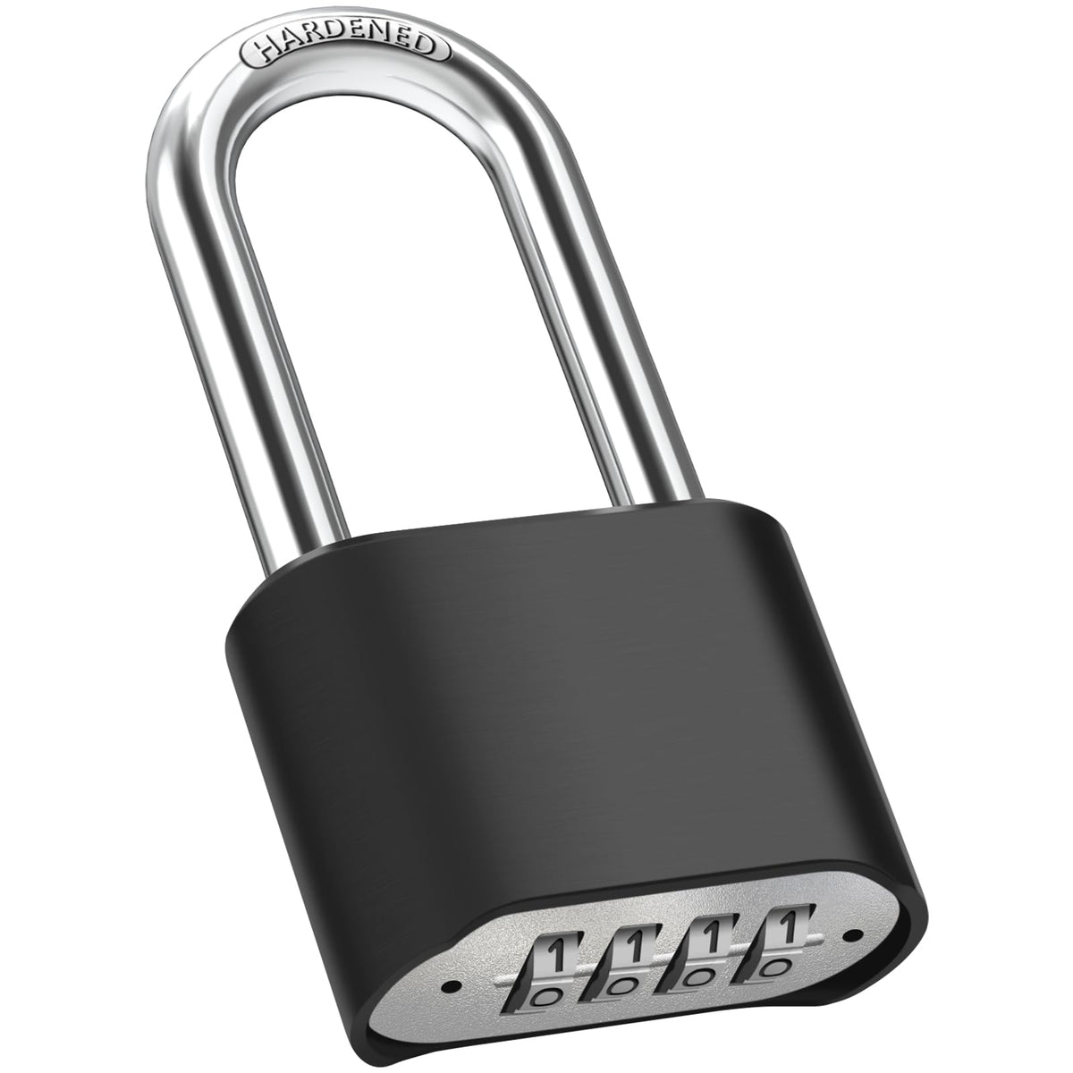 Diyife Heavy Duty Combination Padlocks Outdoor, [Weatherproof] Long Shackle 51.5mm Large 4 Digit Code Locker Padlock with 8mm Thick 304 Stainless Steel Shackle for Garage, School, Gate, Shed, Gym