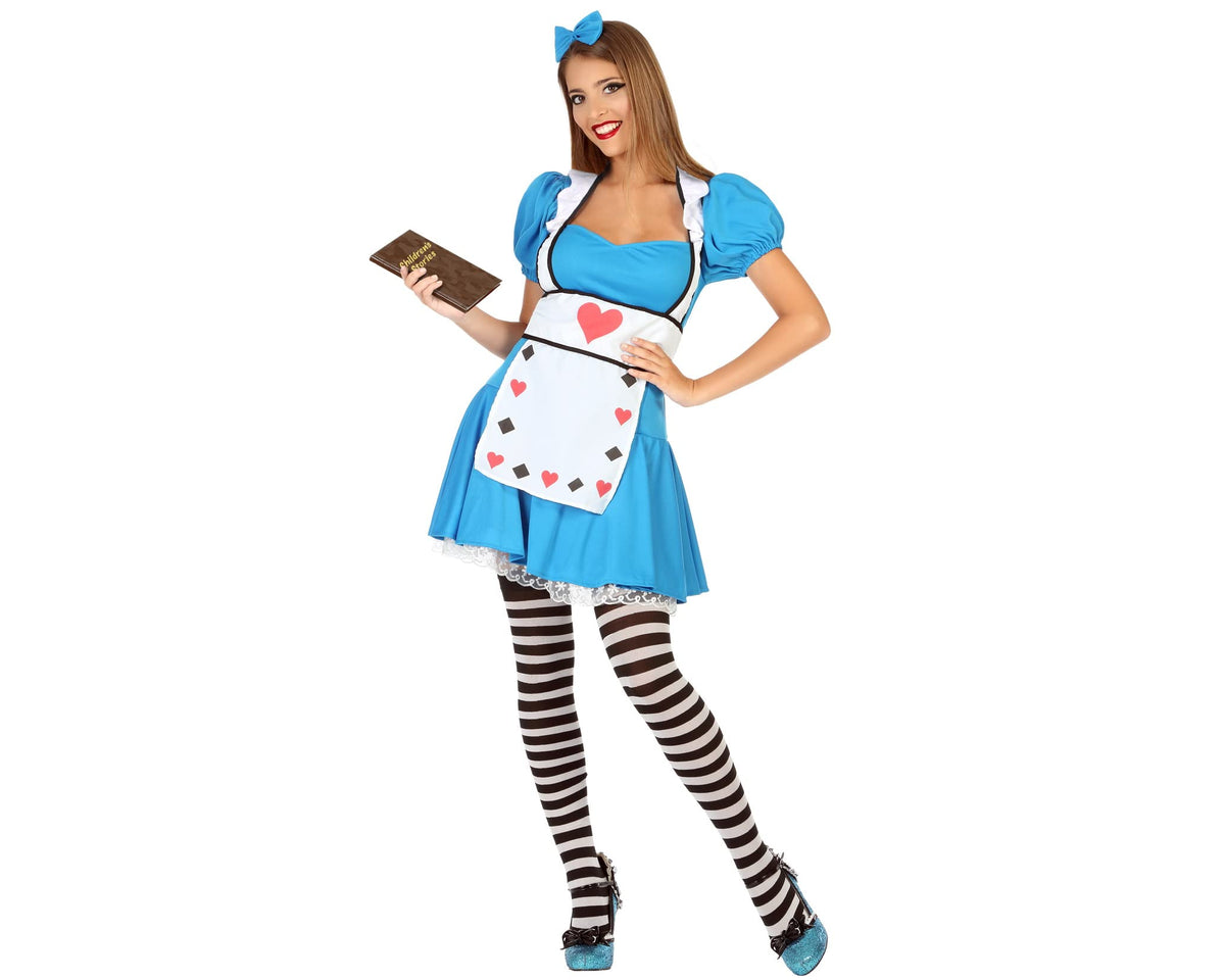 ATOSA 53963 Costume Alice in Wonderland Woman XS-S Blue-Carnival, Women