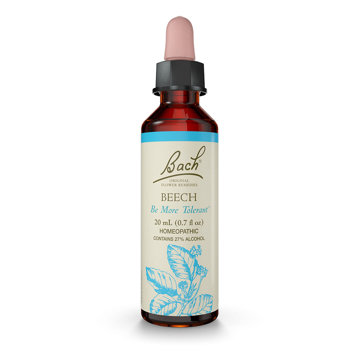 Bach Original Flower Remedies, Beech for Tolerance, Natural Homeopathic Flower Essence, Holistic Wellness and Stress Relief, Vegan, 20mL Dropper