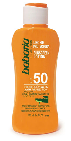 Babaria Aloe Vera Sun Lotion SPF 50 100ml Travel Size
