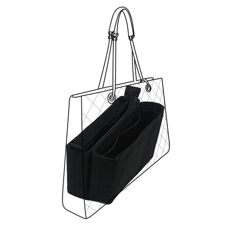 Lckaey tote bag organizer Purse Insert for CHANEL GST liner bag women large tote bag insert, Black, One Size, Keep Tote Bag Fashionable and Beautiful.