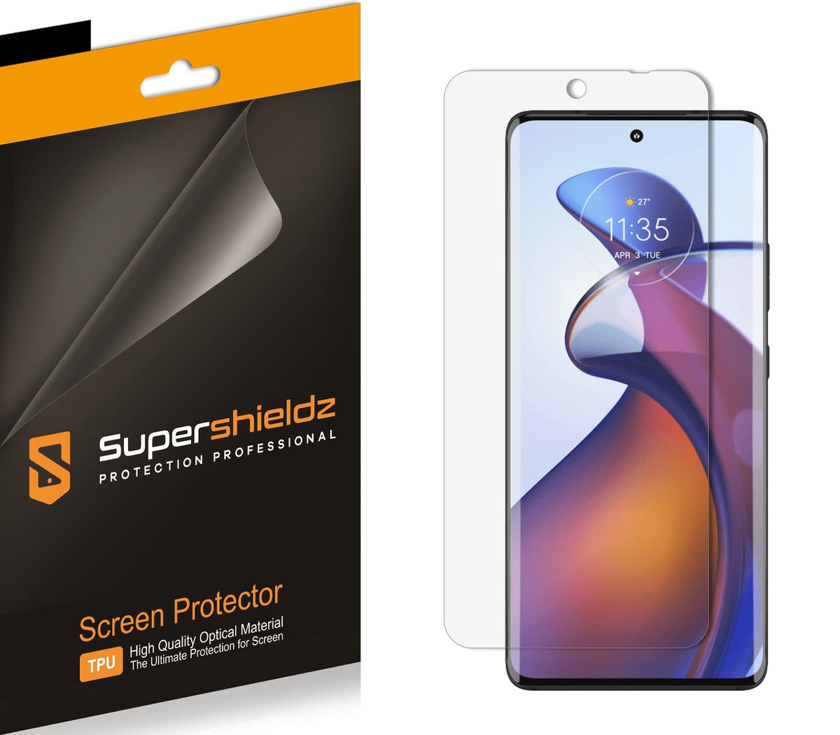 (2 Pack) Supershieldz Designed for Motorola Edge 30 Fusion Screen Protector, High Definition Clear Shield (TPU)
