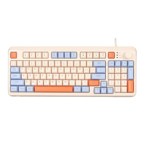 Haofy Notebook Keyboard, Colored Backlit High Durability Wired Computer Keyboard for Desktop Computer