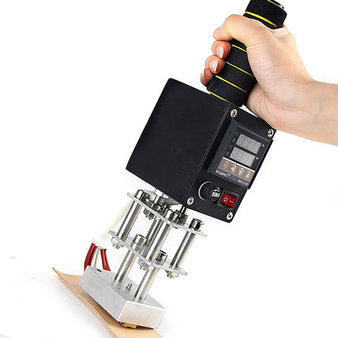 Handheld Hot Stamping Machine, Leather Embossing Machine, with 5-7cm Heating Plate, Digital Temperature Control Up To 400?, for Leather, Wooden Card, Logo Embossing