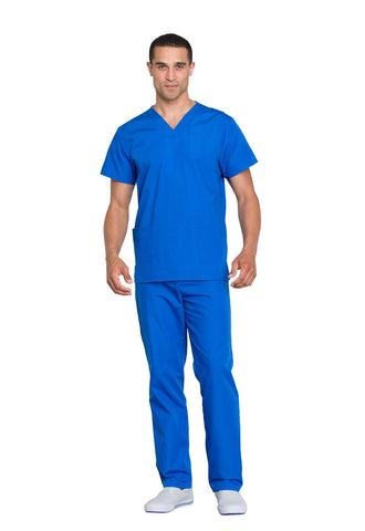 Cherokee Workwear womens Unisex Top and Pant Medical Scrubs Set, Royal, Medium US