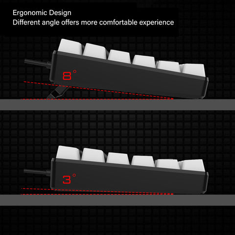 VBESTLIFE 80% Mechanical Gaming Keyboard, 84 Keys RGB Backlit Swappable Gaming Keyboard Type C Wired Ergonomically Curved Quiet Keyboard, for Gaming Office Editing (White)