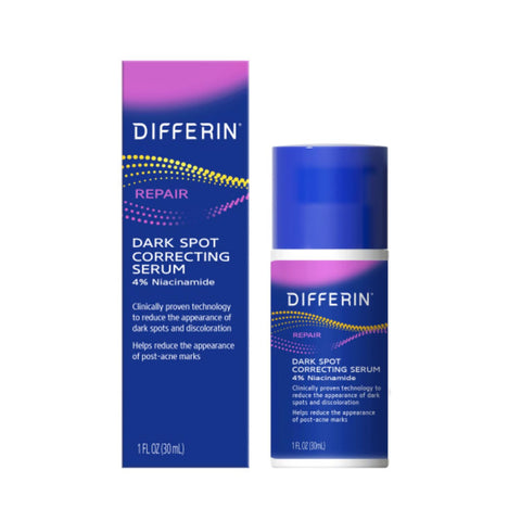 Differin Dark Spot Correcting Serum for Acne Prone Sensitive Skin, 1 oz (Packaging May Vary)