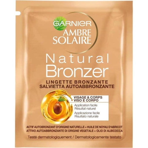 Ambre Solaire No Streaks Bronzer Self Tan Face Wipes 6.1ml