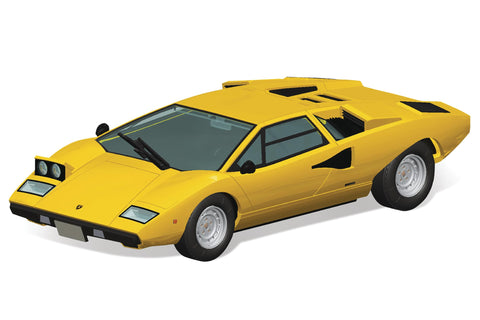 Aoshima Lamborghini Countach LP400 (Yellow Ver.) 1:32 Scale Model Kit