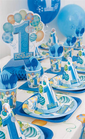 Blue 1st Birthday Party Napkins, 16ct