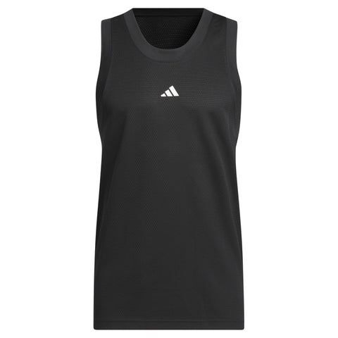 adidas Men's Basketball Legends Tank Top, Black/White, M