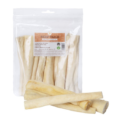 J R Pet Products 5 x 250g (1.25kg) Natural Beef Tails. Natural, Long Lasting Dental Dog Chew