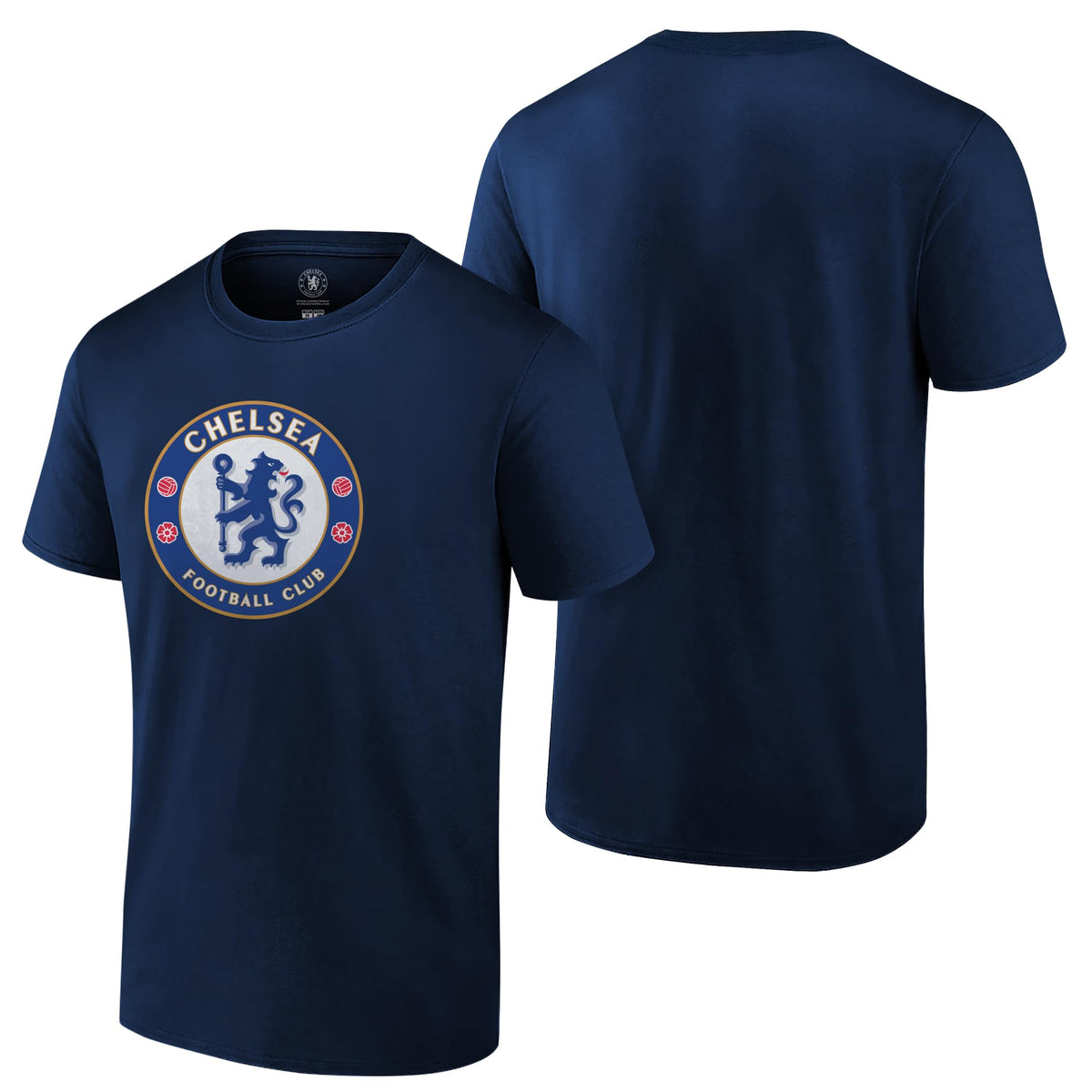 Icon Sports Officially Licensed Chelsea FC Crest Unisex Adult Cotton Shirt - Chelsea Football Club Soccer Apparel