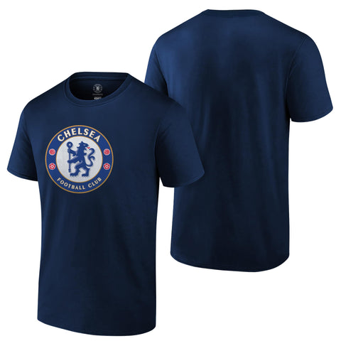 Icon Sports Officially Licensed Chelsea FC Crest Unisex Adult Cotton Shirt - Chelsea Football Club Soccer Apparel