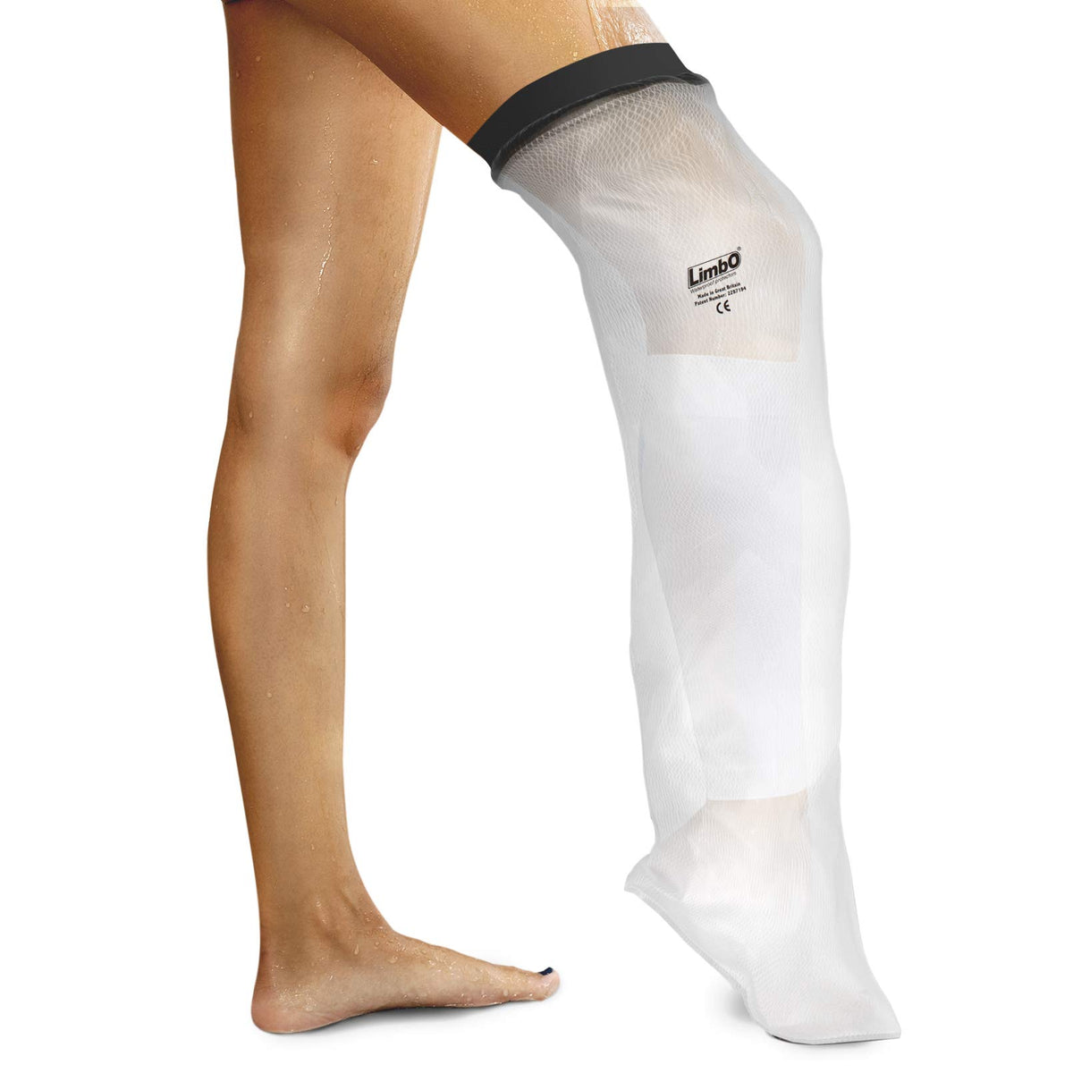 LimbO Waterproof Protectors Cast and Dressing Cover- Adult half leg long (M180L), 52cm - 59cm Circumference