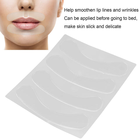 4pcs Silicone Lip Anti-Wrinkle Patch, Facial Wrinkle Patches, Reusable Transparent Skin Wrinkle Smoothing Patch for Smoothing Eye