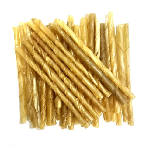 Twist Chews 4-6mm x 100 Natural Rawhide Dog Treats LOD3