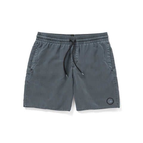 Volcom Men's Standard 17-inch Elastic Waist Surf Swim Trunks, Dark Slate