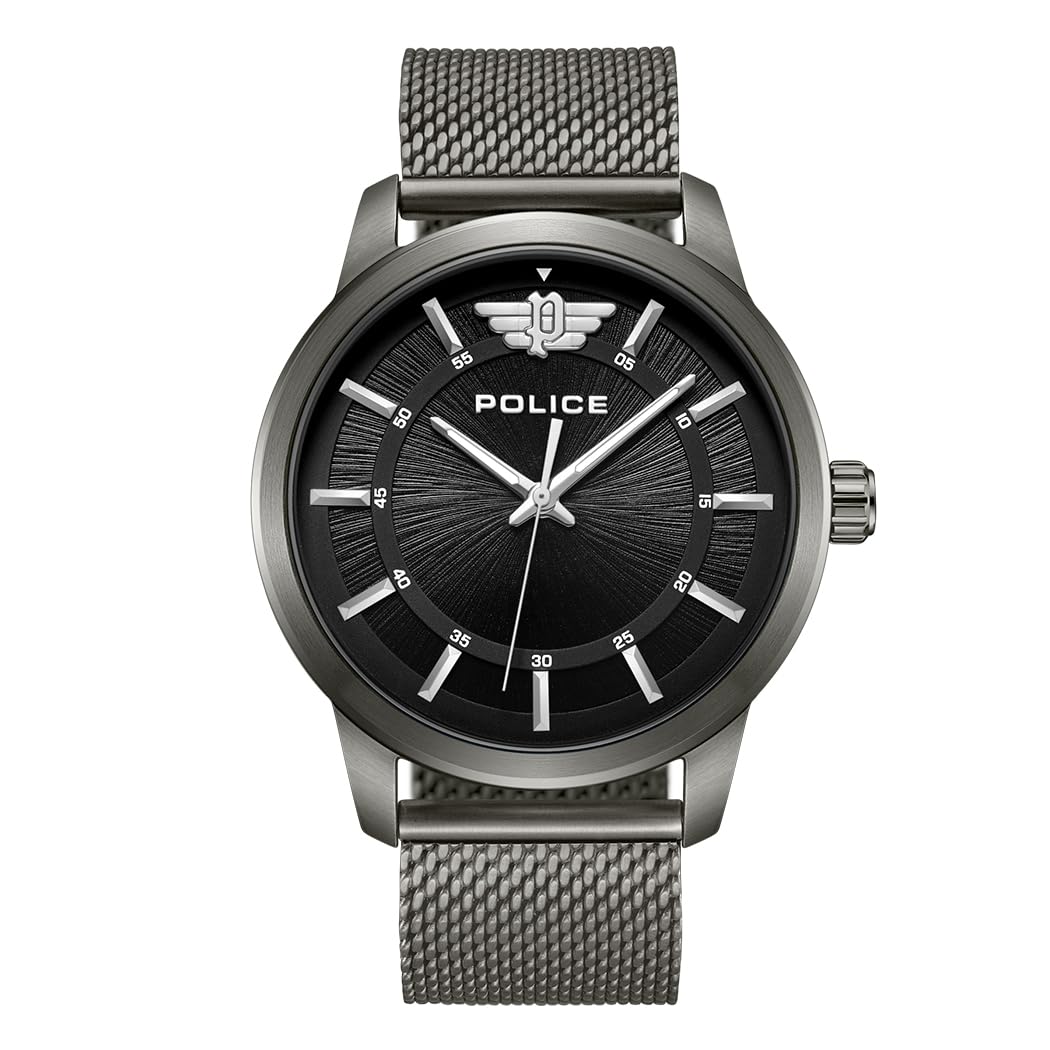 Police Men Analog Quartz Watch with Stainless Steel Strap PEWJG0022202