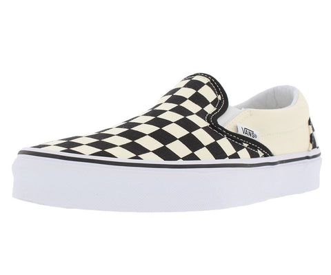 Vans Unisex Classic Slip-On Black/Black VN000EYEBKA (41 M EU / 10 B(M) US Women / 8.5 D(M) US Men, Black/Off White Checkerboard)