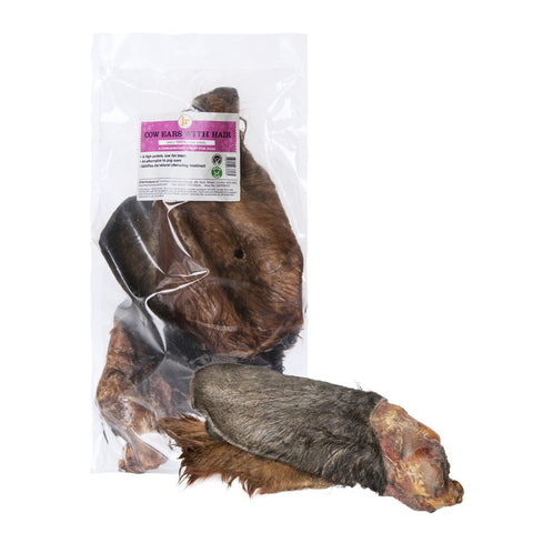 JR Pet Products Pk3 Cow Ears With Hair