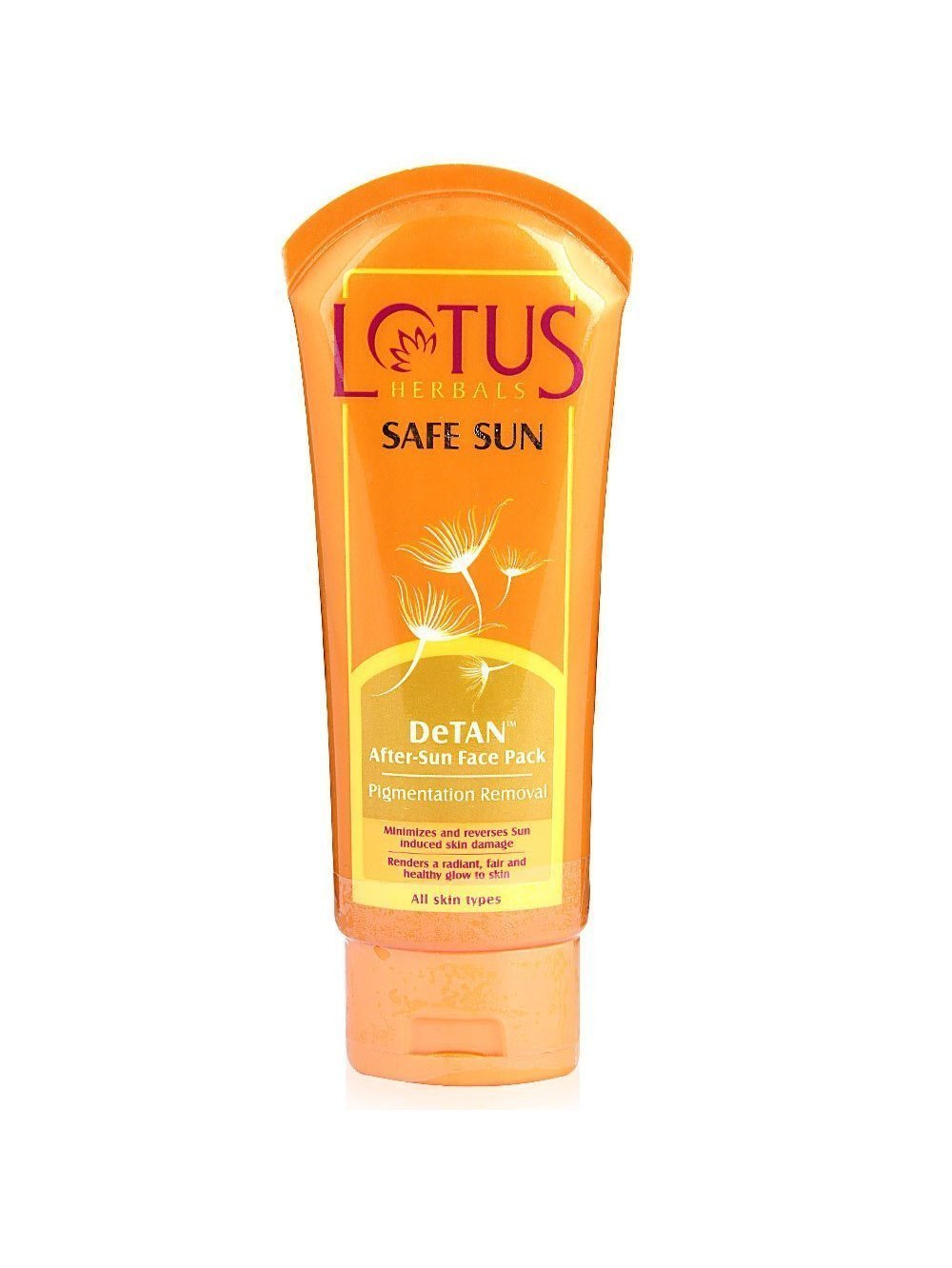 2 x Lotus Herbals Safe Sun De-Tan After Sun Face Pack 100 gms (200 gms)