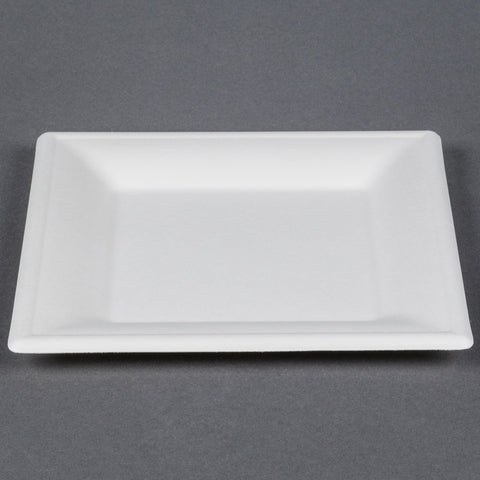 Amscan Disposable Party Square Dinner Plates (20 Pack), 10 1/2", White