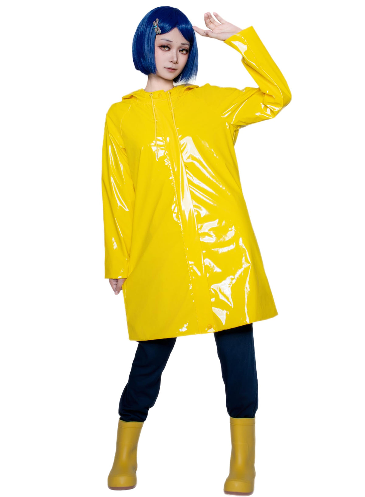 OSIAS Coraline Yellow Rain Coat Cosplay Costume (S)