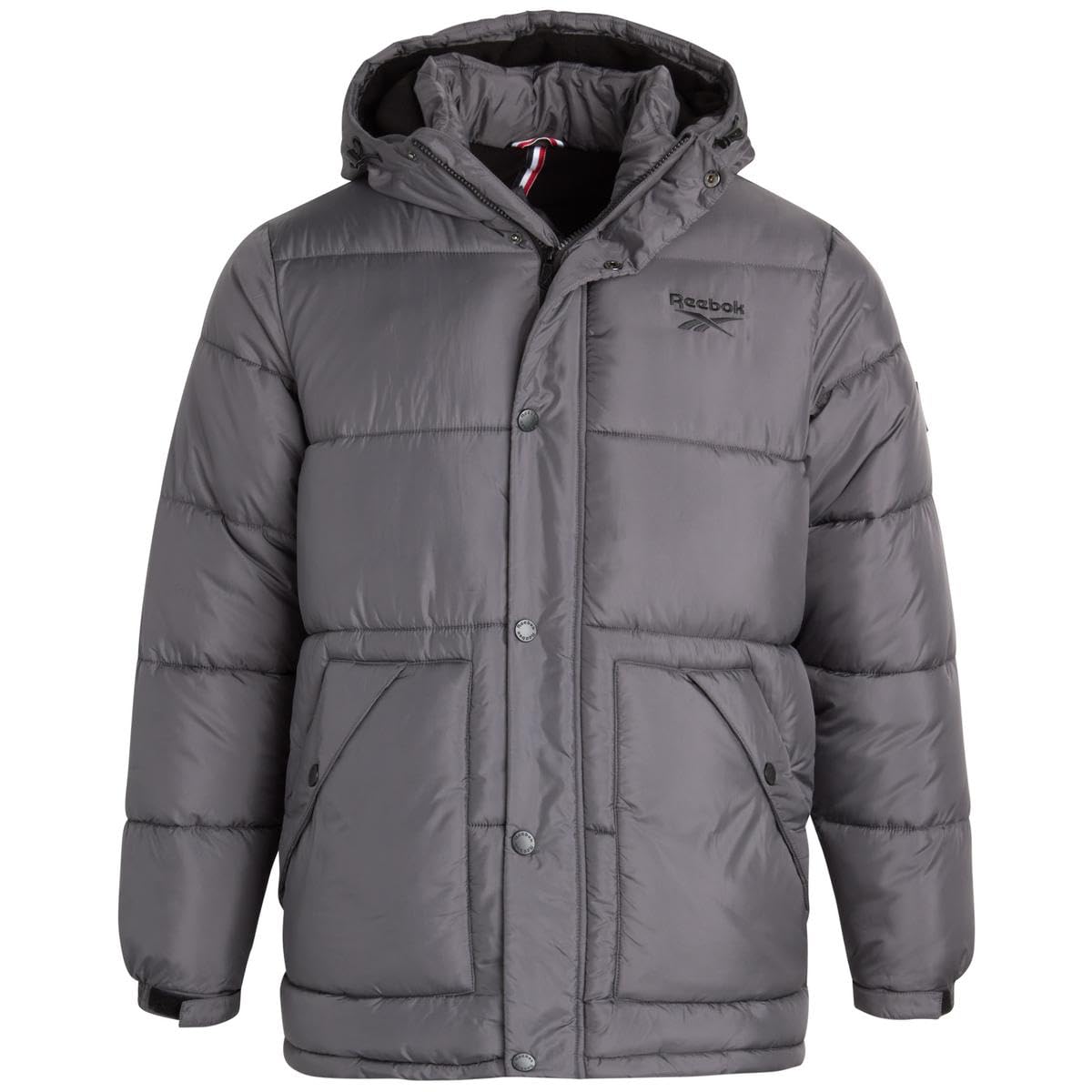 Reebok Men's Classic Heavyweight Puffer Jacket, Charcoal