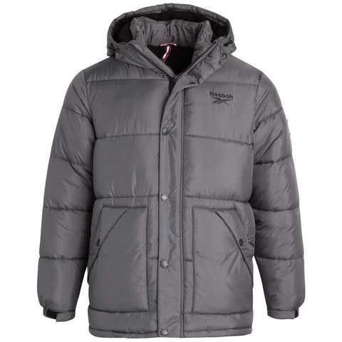 Reebok Men's Classic Heavyweight Puffer Jacket, Charcoal