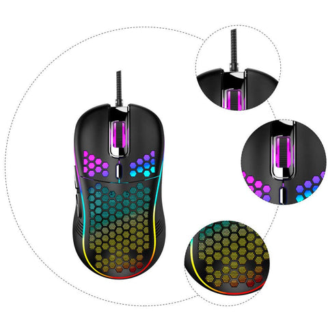 SOLUSTRE 1pc Wired Glare Mouse Rechargeable Gaming Wired for Laptop USB Light up high Wired Charging Gaming Light Wired Laptop Gaming Wired Mechanical latop Computer Notebook d110 Plastic