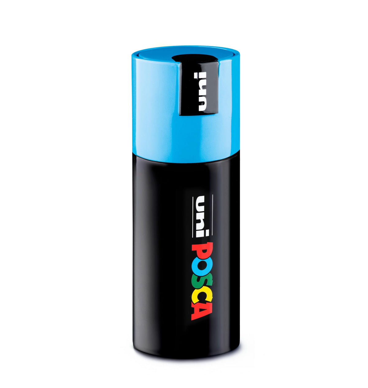 Posca - UniPosca Complete Set of 9 Fine Tip Markers 0.7 mm Assorted Stationery and Stationery, Acrylic Markers Fabrics and Any Surface, Waterproof Mixable Colours, Gift Ideas Blue Cap