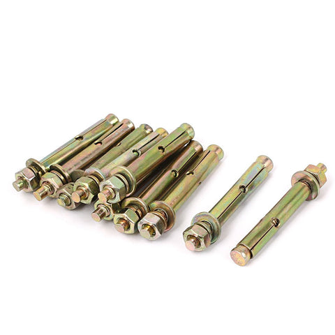 uxcell 8mmx60mm Metal Hex Nut Sleeve Expansion Anchors Bolts Screws 10pcs