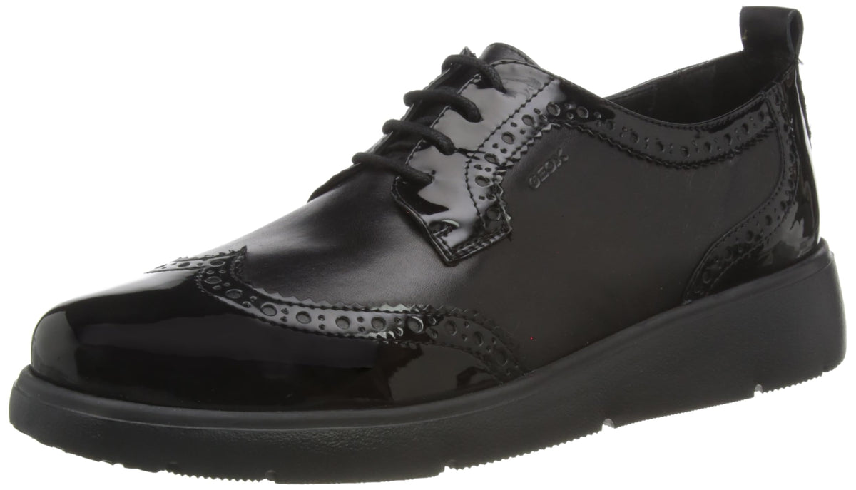 Geox Women's D ARLARA I Oxford Flat, Black, 5 UK